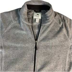 Roots73 Women's Full Zip Athletic Jacket Patch Beaver Logo Grey Size XL/TG